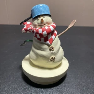 Hallmark Mitford Bookworm Snowman Candle Topper Jar Topper Christmas RARE - Picture 1 of 5