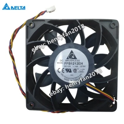 Delta FFB1212EH DC 12V 1.74A 120*120*25mm 4-Wire Ball Bearing Server cooling fan - Image 1 of 4