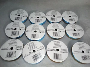 Offray 12 Pack Lagoon Assortment Crafting Ribbon 1/8, 1/4, 3/16 Lot - Picture 1 of 9