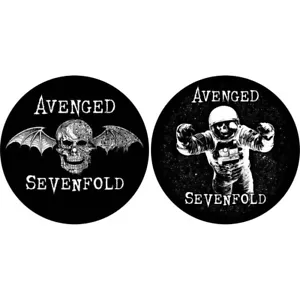 AVENGED SEVENFOLD death bat/space DJ TURNTABLE twin SLIPMAT SET PACK sealed A7X - Imagen 1 de 3