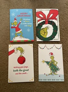 lot of 4 Different How the Grinch Stole Christmas Holiday cards Dr Seuss  - Picture 1 of 10