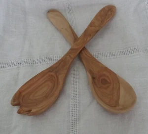 NEU Holz Set Olivenholz Salatbesteck Gabel & Löffel Utensilien - Bild 1 von 6