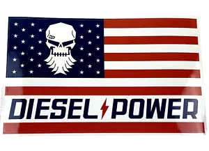 Diesel Power Gear Sticker FLAG - Dodge Ram, Ford, Chevrolet, Diesel Brothers - Picture 1 of 6