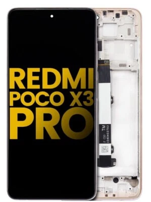 Original LCD Display With Frame For Xiaomi Redmi Poco X3 X3 Pro (Metal Bronze) - Image 1 of 4