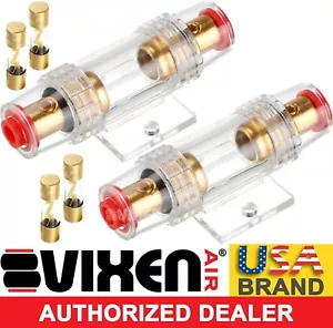 IN-LINE WATERPROOF HOLDER 60A AGU FUSES CAR AMPLIFIER/COMPRESSORS 2PK VXA7260-2 - Picture 1 of 3