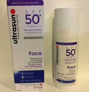 Ultrasun Face with SPF 50 Plus 50 ml Anti-Aging Sun Protection Ultra Sensitive - Picture 1 of 5