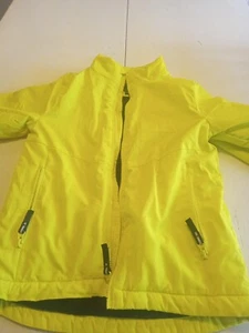 Girls All In Motion Neon  Yellow Size Medium 8/10 Coat - Picture 1 of 8