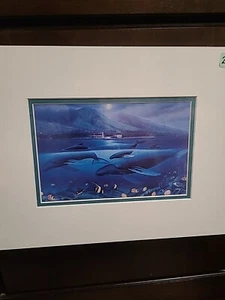 Robert Wayland stampa opaca arte balene 11x14 - Foto 1 di 7