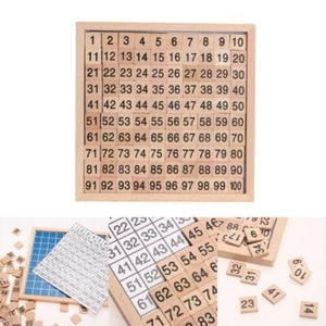 Wooden Toys Montessori 1-100 Hundreds Counting Board/ Educational/ Math/ Kids - Picture 1 of 6