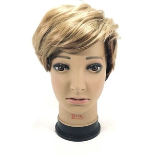 BeiSD Short Pixie Cut Wigs with Bangs Mixed Blonde Brown Short Wig Synthetic Wig - Picture 1 of 6