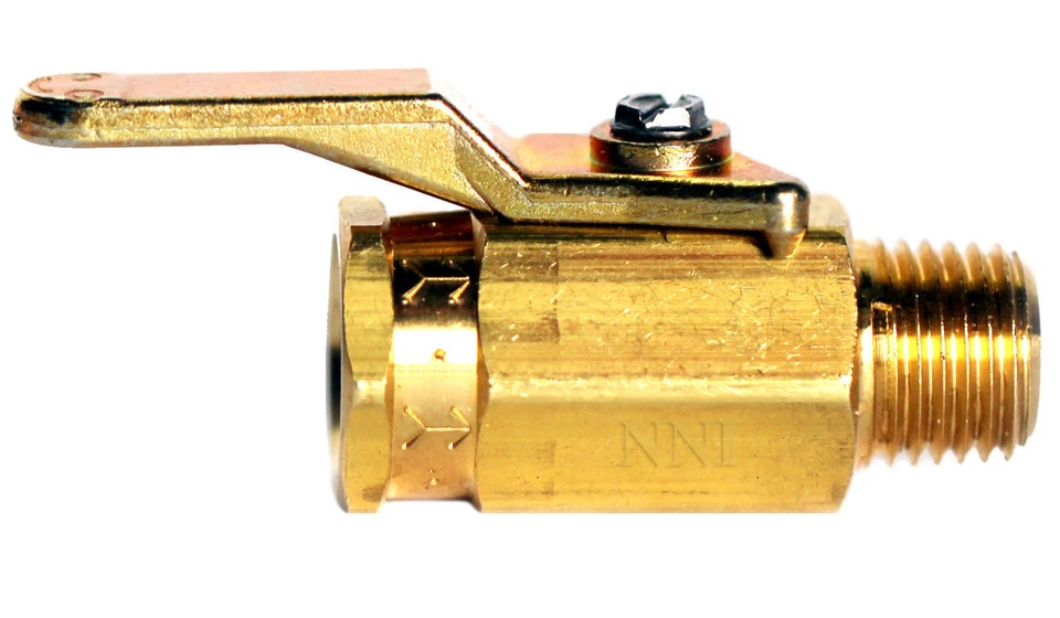 Brass Ball Valve 1/4" M NPT x 1/4 F NPT 500 Psi Fuel Oil Gas Marine USA Quality - Image 1 of 1