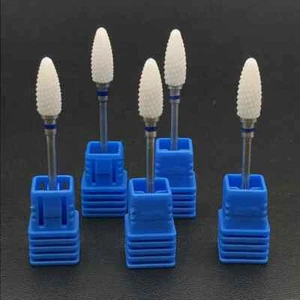 Taladros de fresas de cerámica de circonio con forma de bala dental de 5 piezas para pulidora de micro motor - Imagen 1 de 12