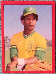 Rickey Henderson Oakland A's 1982 Topps Sticker #221 ExMt