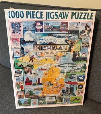 NEW!!! White Mountain, "MICHIGAN" 1000 Piece Jigsaw Puzzle - Image 1 of 3