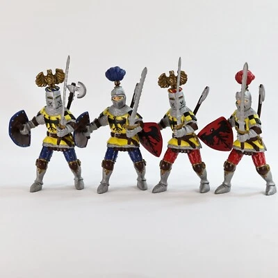Lote de 4 Caballeros Cresta de Águila Papo 2002 - Escudos y Armas - Fantasía Medieval Foto 1 de 4