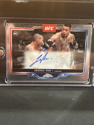 2025 Topps Chrome UFC - Autógrafos cromados de novato Joshua Van #CRA-JV (AU, RC) Foto 1 de 2