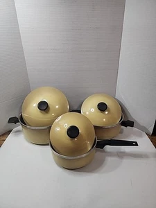 Townhouse By West Bend Vintage Cookware Set Of 3 With Lids  - Picture 1 of 12