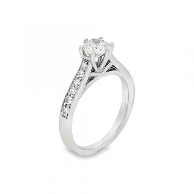 950 Platinum Diamond Engagement Ring - Size G - 0.56ct - Image 1 of 4