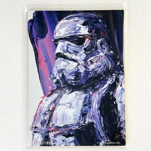 2023 Star Wars Global Art Card.Divertimento #SW01-029 Stormtrooper Gold Parallel /100 - Foto 1 di 8