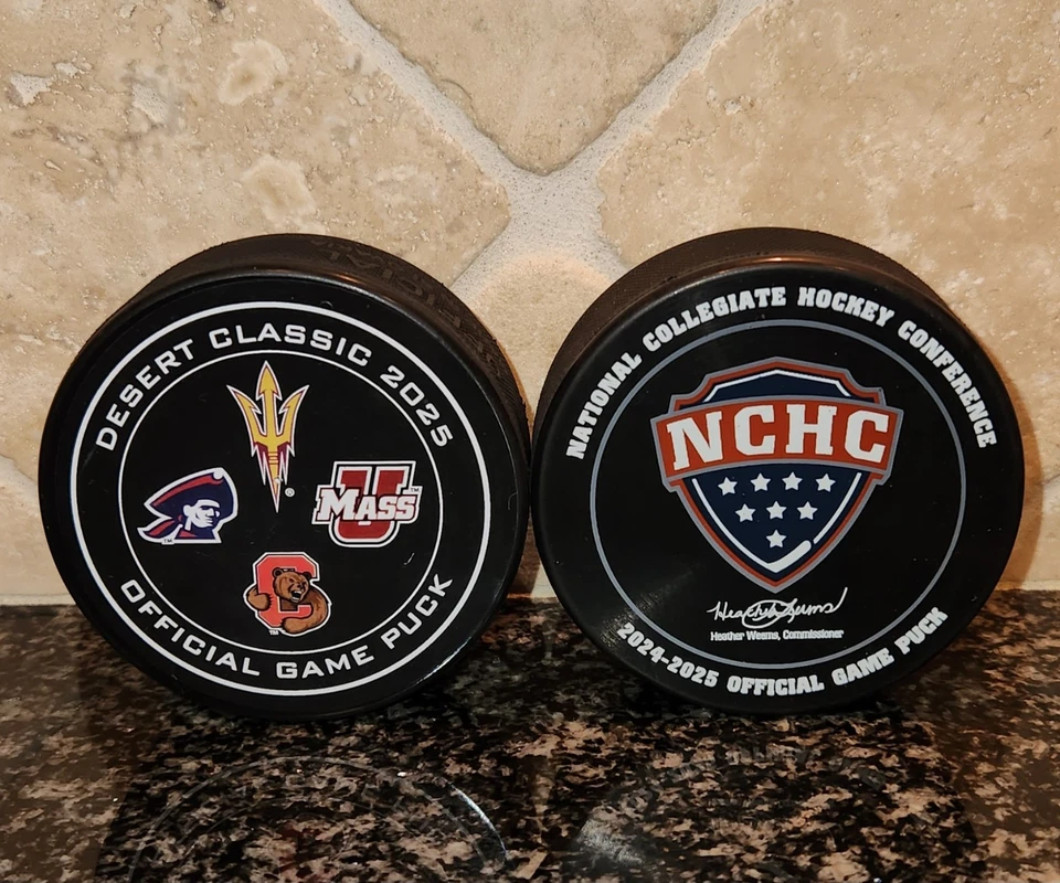 ASU Arizona State Sun Devils NCHC 2025 Desert Hockey Classic Official Game Puck - Image 1 of 1