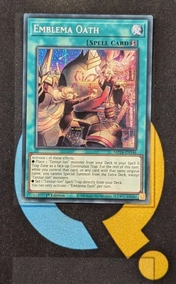 MP24-EN146 Emblema Oath Prismatic Secret Rare 1st Edition YuGiOh - Image 1 of 3