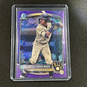 2025 Bowman Chrome - Purple Wave Refractor /250 #BCP-245 Jesus Made Brewers - Bild 1 von 2