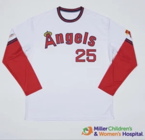 FREE SHIPPING: 2025 Los Angeles Angels Throwback Long Sleeve Shirt SGA 7/12/25 - Picture 1 of 2