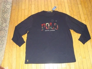 POLO RALPH LAUREN LONGSLEEVES NAVY TEE SHIRT MEN'S SIZE 2XB BIG BNWT@$89.50 - Picture 1 of 13