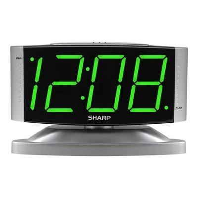 SHARP Home LED Digital Alarm Clock – Swivel Base - Outlet Powered, Simple - Image 1 of 4