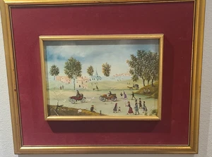 Ölgemälde Mimma Indelli (Italien, 1909-2002) mit dem Titel "Le Sport Automobile" - Bild 1 von 10