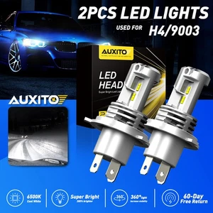 AUXITO 9003 H4 LED Headlight Bulbs Conversion Kit Hi-Beam 6500K White No Error - Picture 1 of 11