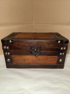 Vintage Style Wooden Treasure Chest Hobby Lobby Decor - Picture 1 of 15