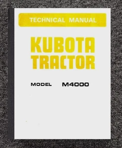 4000 TRAKTOR TECHNISCHE WERKSTATT SERVICE REPARATURANLEITUNG PASSEND FÜR KUBOTA M4000 - Bild 1 von 18