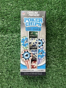 North Carolina Panthers 100 Stück Casino Style Pokerchips CHIPS - 5 Farben NEU - Bild 1 von 2