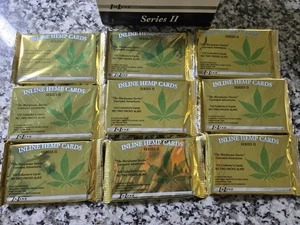 9 Packungen RARE Inline Hemp Cards Series ll CANNABIS Factory Sealed 1996 Marijuana - Bild 1 von 4