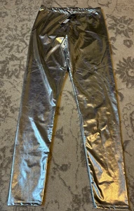 Leggings donna Fashion Nova argento Strutin' on You metallizzato XL - Foto 1 di 9