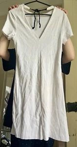 Vintage 90s 00s Y2k White River Island Short Dress UK Size 10 Marked Needs Dye - Picture 1 of 5