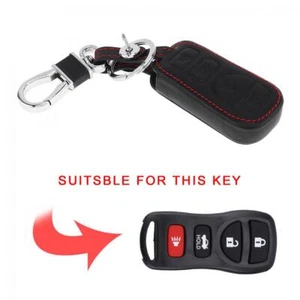Leather Car Remote Key Fob Cover Case Shell Fit for Infiniti / Nissan 2002-2011 - Picture 1 of 11