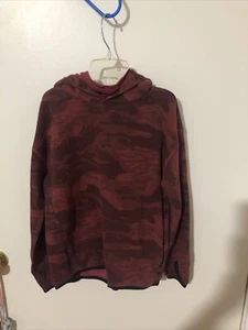 Gap Kids Hoodie Camo Fleece Sweater  Red - Picture 1 of 6