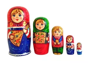 Muñecas Rusos Con Balalaika - Artista Vinogradova - Imagen 1 de 2