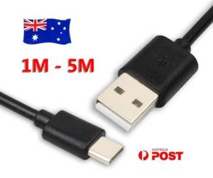 5M 3M USB Tipo-C M/M Cable Sincronización de Datos Cable Cargador para Microsoft Nokia Lumia 950 - Imagen 1 de 2