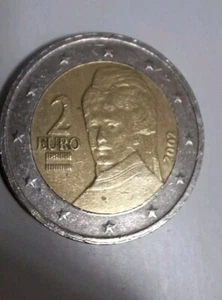 2 Euro Münze 2002 Bertha von Suttner Österreich - Bild 1 von 4