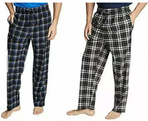 Nautica 2-Pack Men's Sleepwear Fleece Pant Set Color Gray/Blue Plaid Size-L NWOT