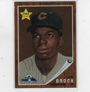 Lou Brock 1998 All Star Fanfest 1962 Rookie Reprint Cooperstown Collection - Picture 1 of 2