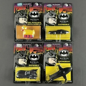 Lot of 4: Batmobile Batmissle Batskiboat Duck BATMAN RETURNS Die-Cast (ERTL) - Picture 1 of 18