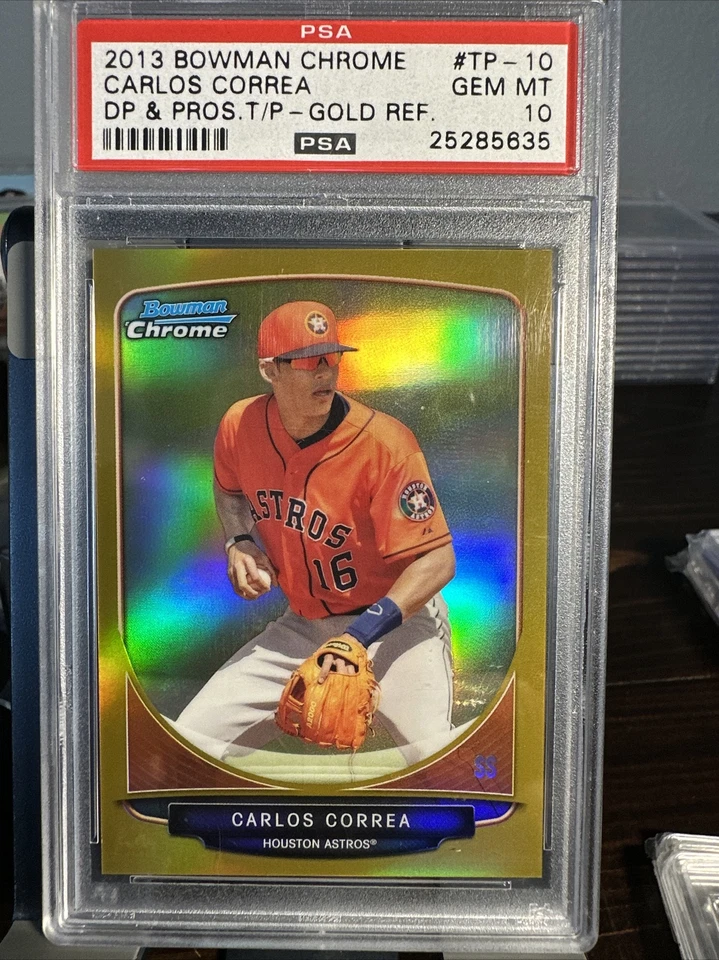 Bowman Chrome Carlos Correa Draft Gold 2013/50 PSA 10 ¡Pop 3! ⚾️🔥💎 Foto 1 de 1