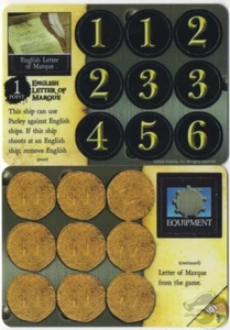 Wizkids Pirates Pocketmodel - English Letter Of Marque (equipment) F&S 101 Rare - Picture 1 of 1