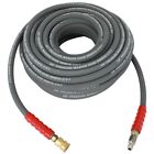 6000 Psi Hot Water Pressure Washer Hose 3/8" X 100Ft Non-Marking 2-Braid R2 Gray