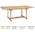 Dining Table Outdoor Extendable Dining Desk Furniture Solid Wood Teak vidaXL