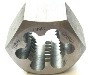 7/8-9 UNC CARBON STEEL HEX RETHREADING DIE - NEW! - Imagen 1 de 7